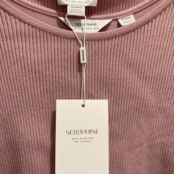 Seraphine Floral Pink Maternity / Nursing Maxi Dress size 6 - Picture 5 of 6